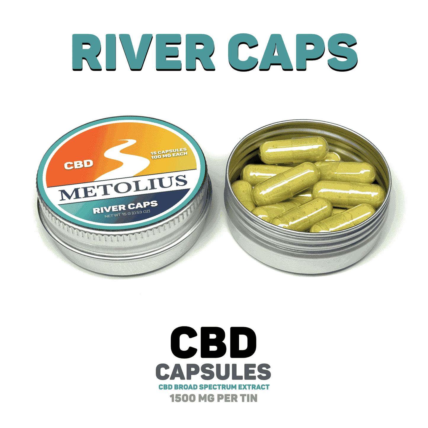 RIVER CAPS - CBD BROAD SPECTRUM EXTRACT + ORGANIC SUPPLEMENTS