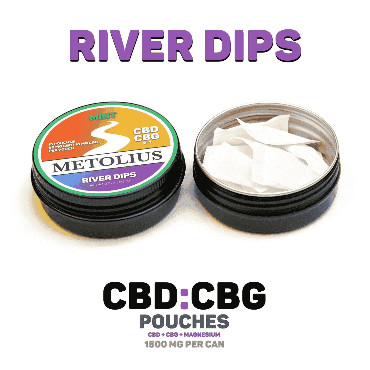 RIVER DIPS - CBD ISOLATE + CBG ISOLATE + MAGNESIUM CITRATE + STEVIA EXTRACT