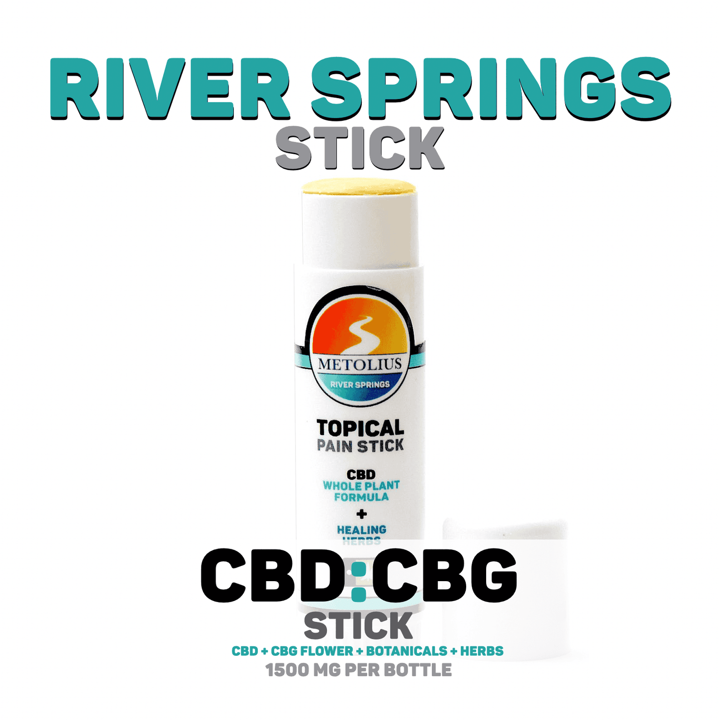 RIVER SPRINGS STICK - CBD + CBG EXTRACT + ESSENTIAL OILS + HEALING HERBS