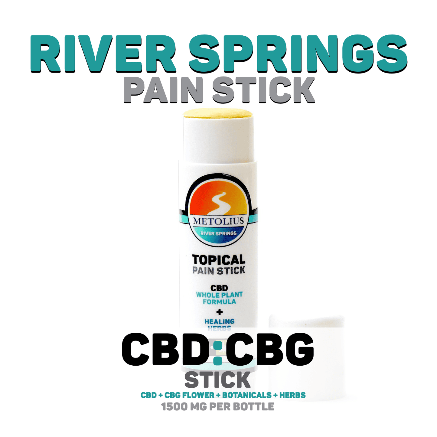 RIVER SPRINGS STICK - CBD + CBG EXTRACT + ESSENTIAL OILS + HEALING HERBS