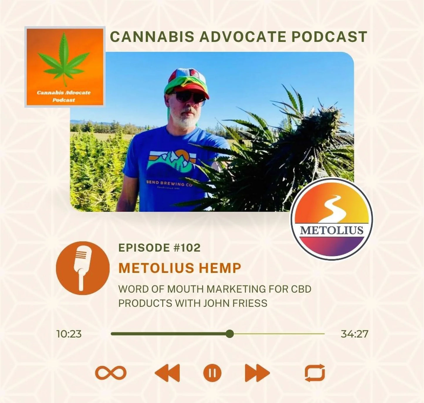 Cannabis Advocate Podcast - Word Of Mouth Marketing For CBD Products With John Friess Of Metolius Hemp