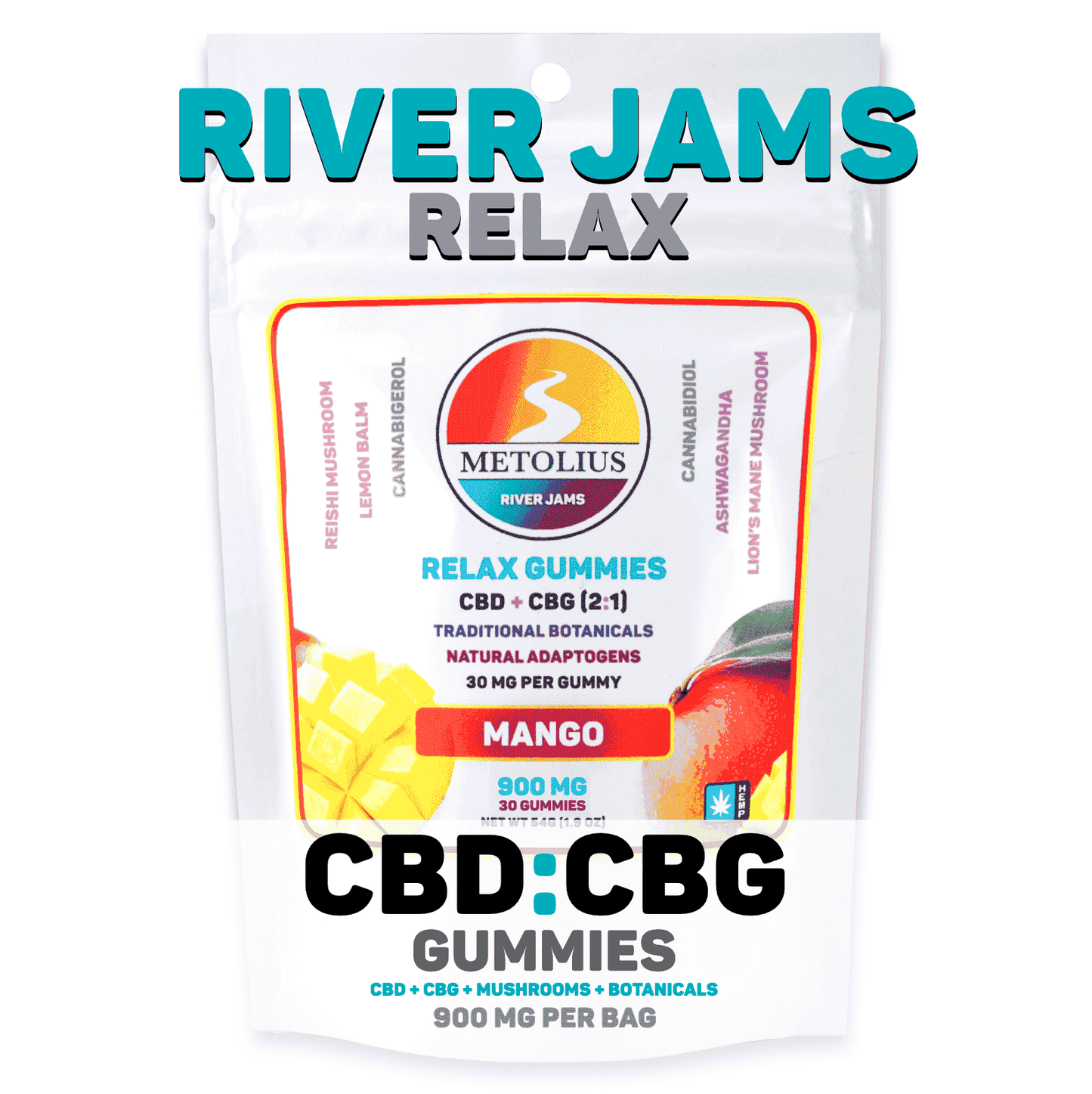 
                  
                    RIVER JAMS RELAX - CBD + CBG + TRADITIONAL BOTANICALS + FUNCTIONAL MUSHROOMS
                  
                