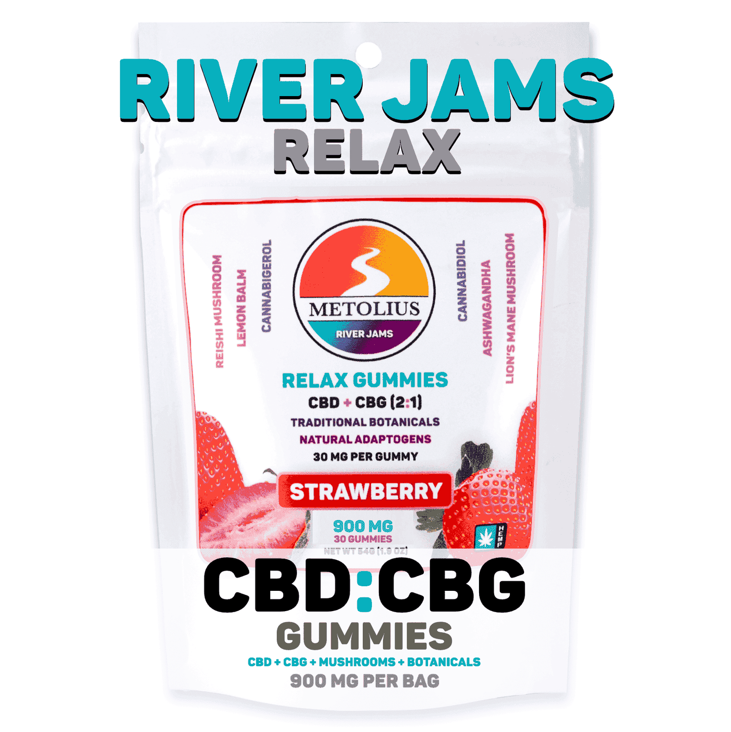 
                  
                    RIVER JAMS RELAX - CBD + CBG + TRADITIONAL BOTANICALS + FUNCTIONAL MUSHROOMS
                  
                
