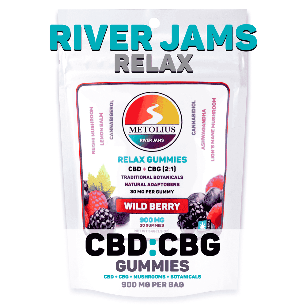 
                  
                    RIVER JAMS RELAX - CBD + CBG + TRADITIONAL BOTANICALS + FUNCTIONAL MUSHROOMS
                  
                