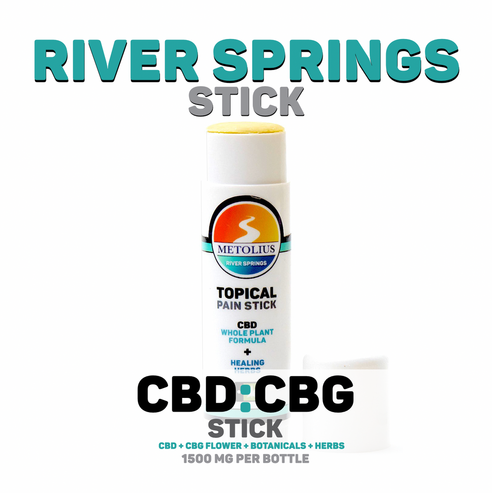 
                  
                    RIVER SPRINGS STICK - CBD + CBG EXTRACT + ESSENTIAL OILS + HEALING HERBS
                  
                