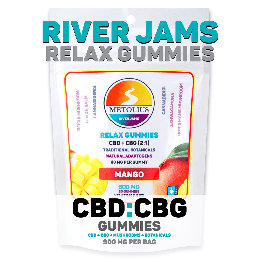 RIVER JAMS RELAX - CBD + CBG + TRADITIONAL BOTANICALS + FUNCTIONAL MUSHROOMS