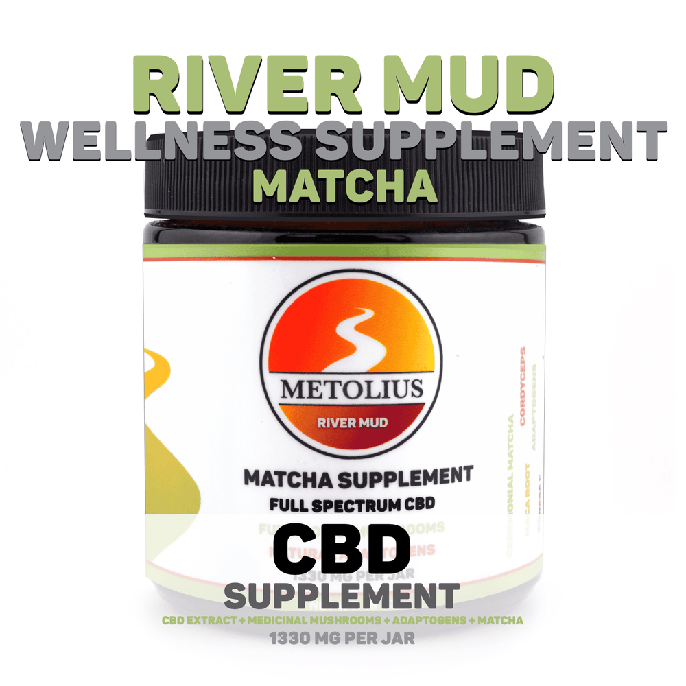 RIVER MUD MATCHA - CBD EXTRACT + MEDICINAL MUSHROOMS + NATURAL ADAPTOGENS + MATCHA