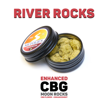 RIVER ROCKS - CBG FLOWER + CBD DISTILLATE + CBG KIEF