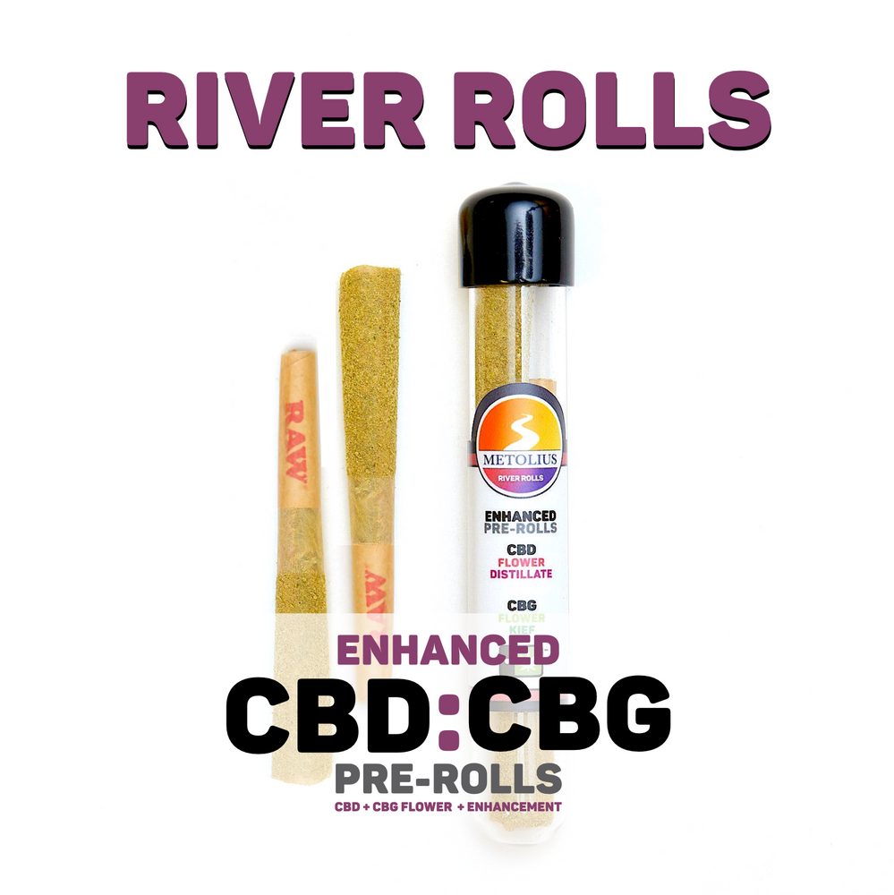 
                  
                    RIVER ROLLS - CBD + CBG FLOWER + CBD DISTILLATE + ISOLATE + CBG KIEF - 150 MG
                  
                