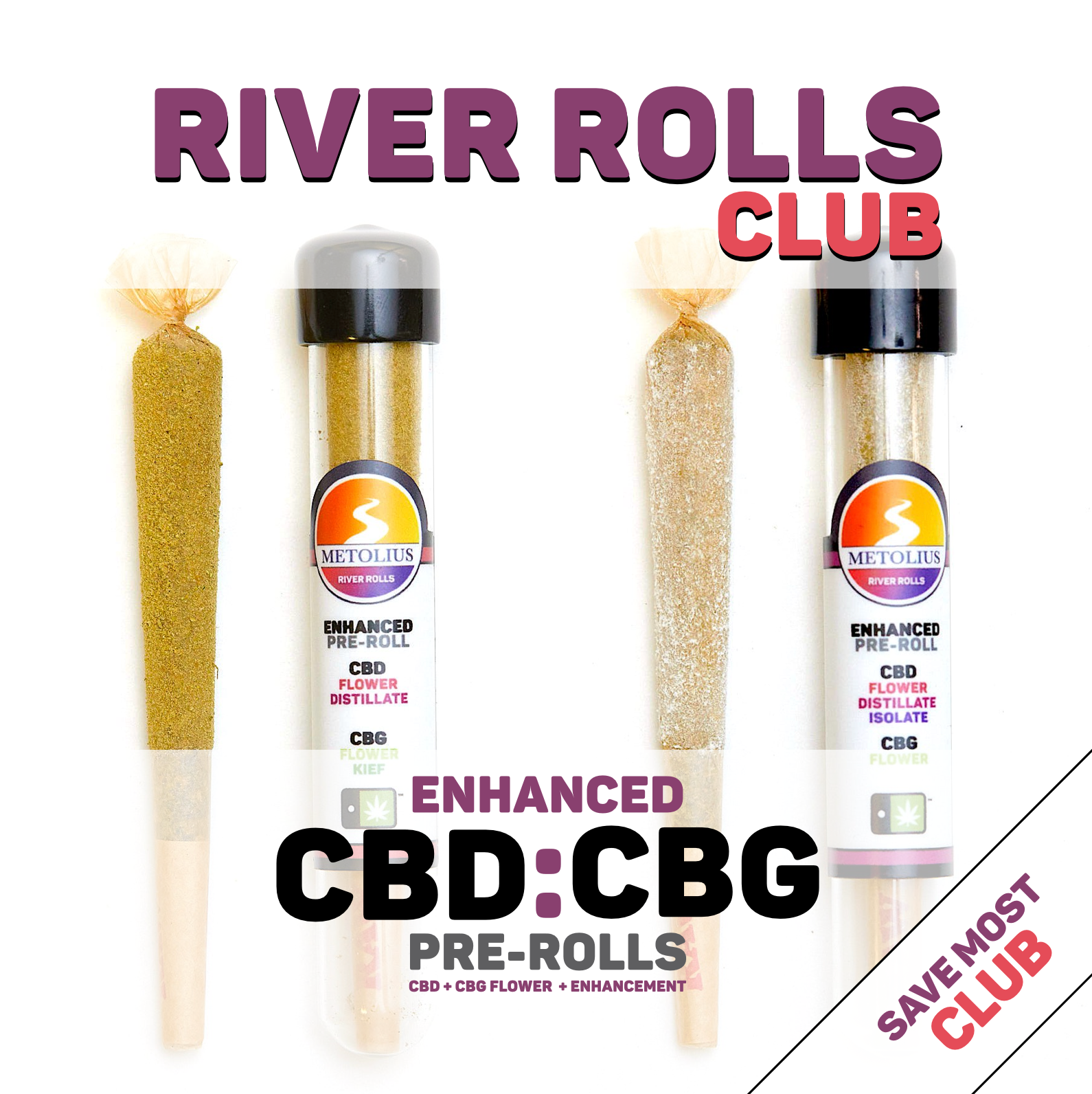 RIVER ROLLS CLUB - CBD FLOWER + CBG FLOWER